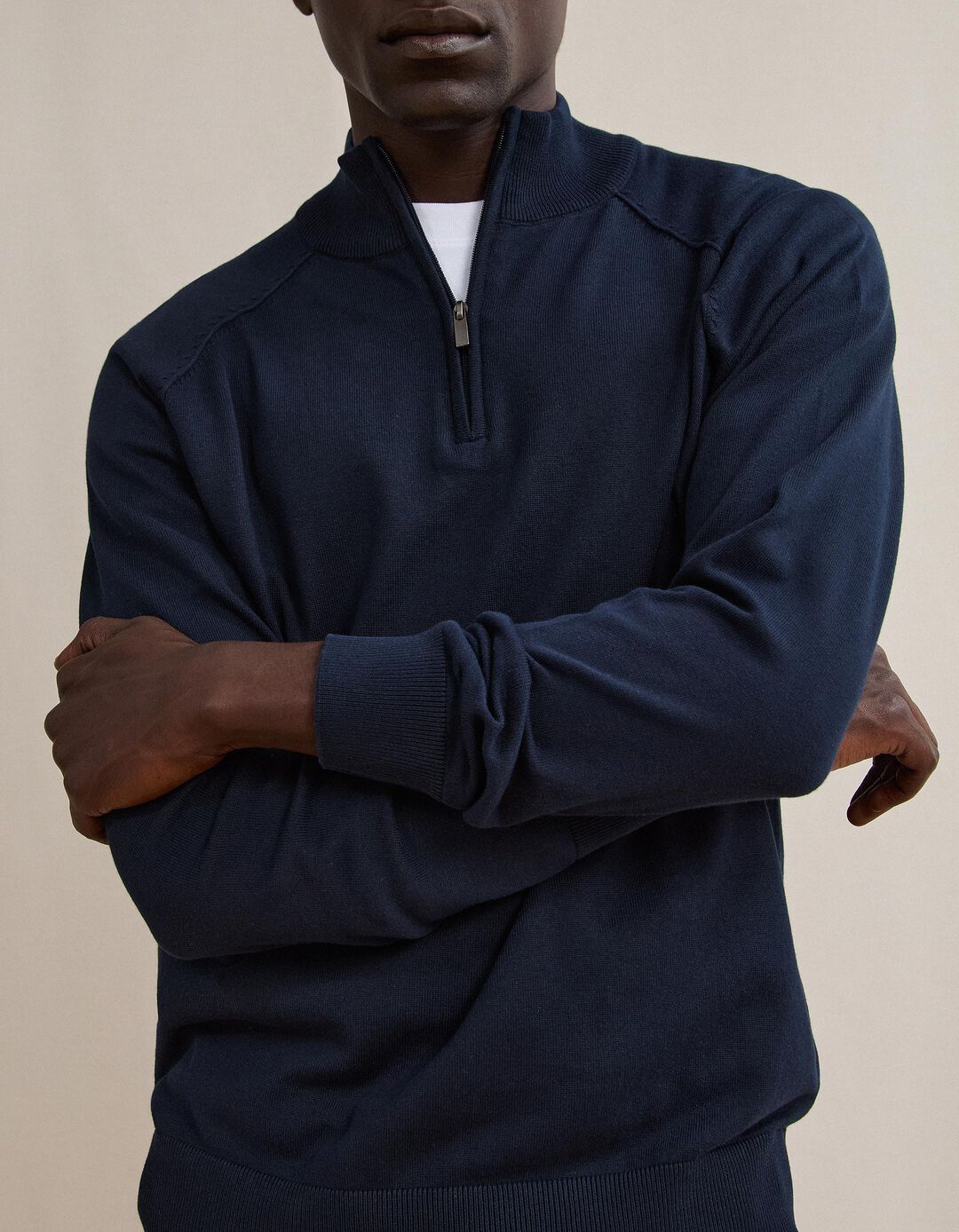 Camisola De Malha, Homem, Azul Escuro