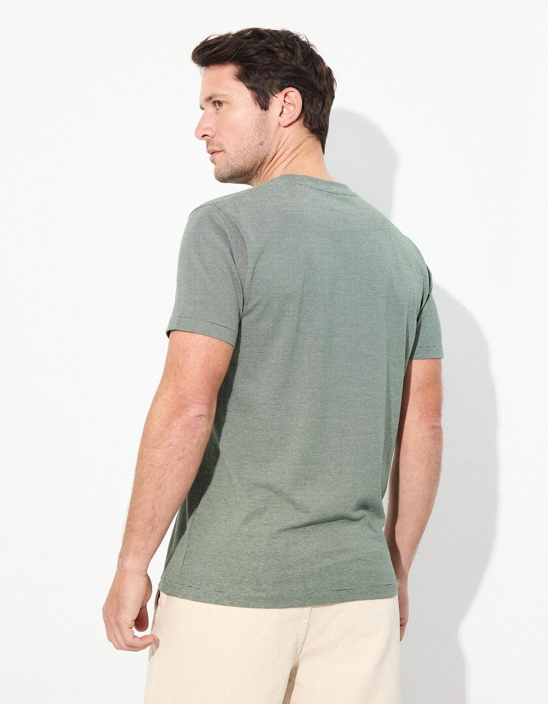 T-shirt Malha Jersey, Homem, Verde Escuro 