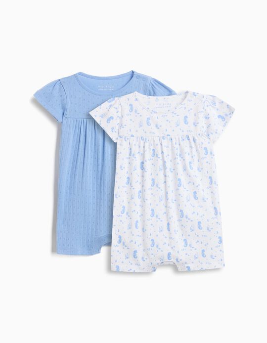 Comprar Online Pack 2 Macacões, Menina, Azul Claro
