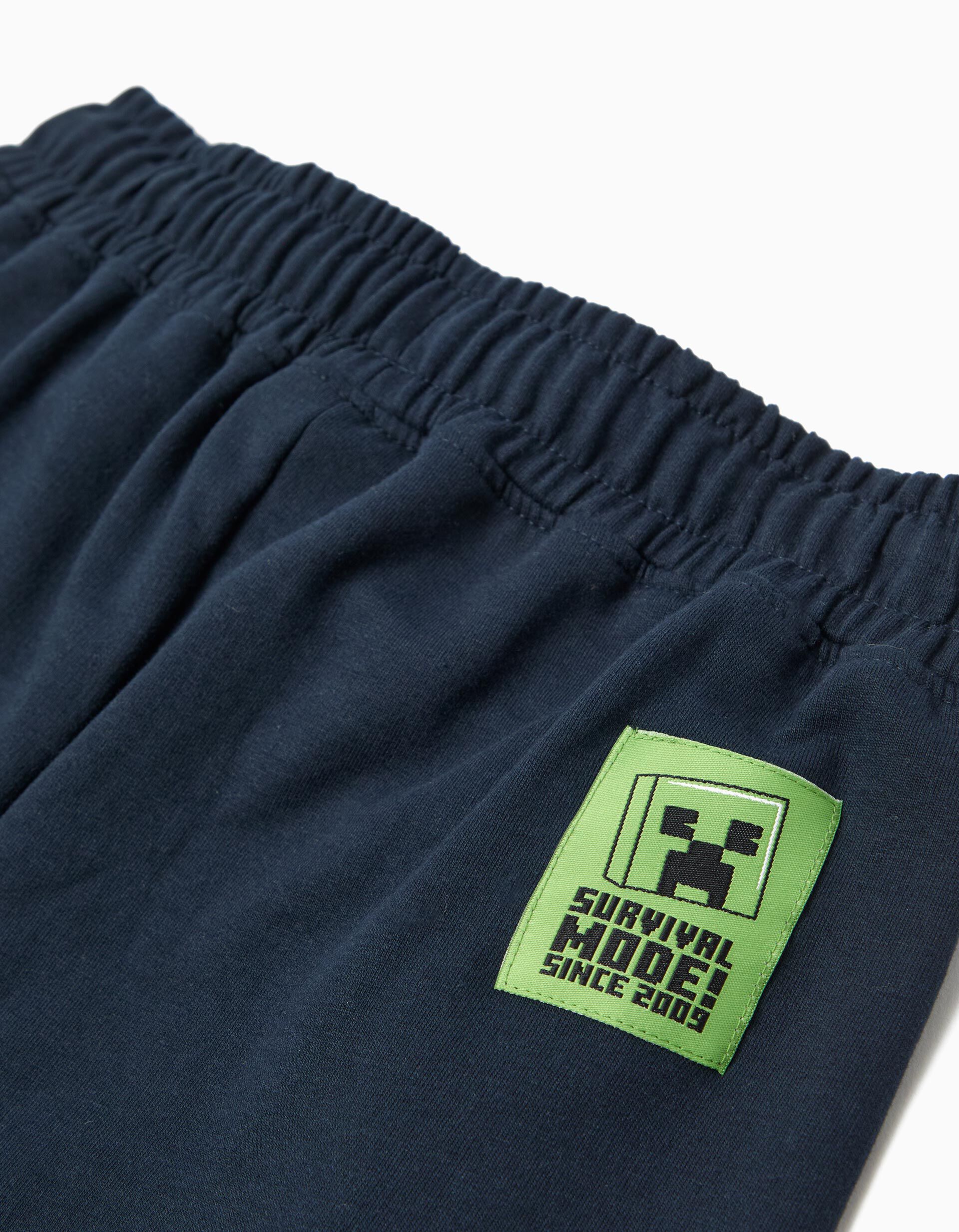 Comprar Online Joggers de Felpa 'Minecraft', Menino, Azul Escuro