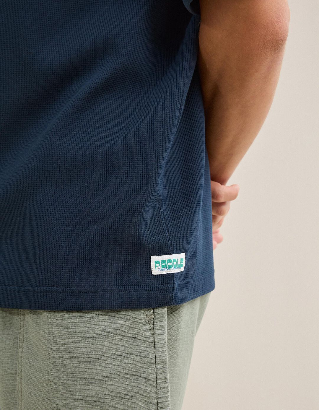 T-shirt Waffle, Homem, Azul Escuro