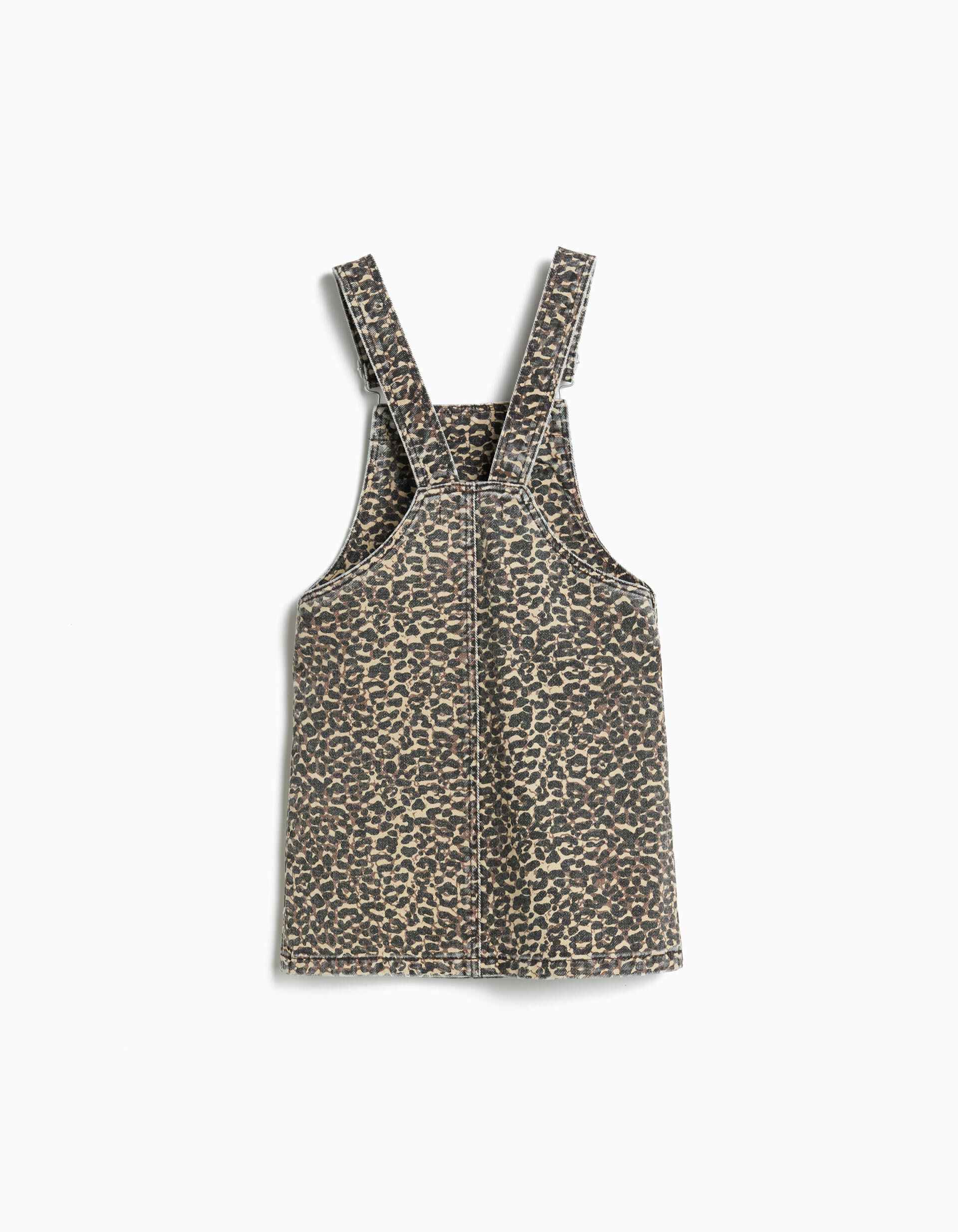 Comprar Online Saia Jardineira Animal Print, Menina, Castanho