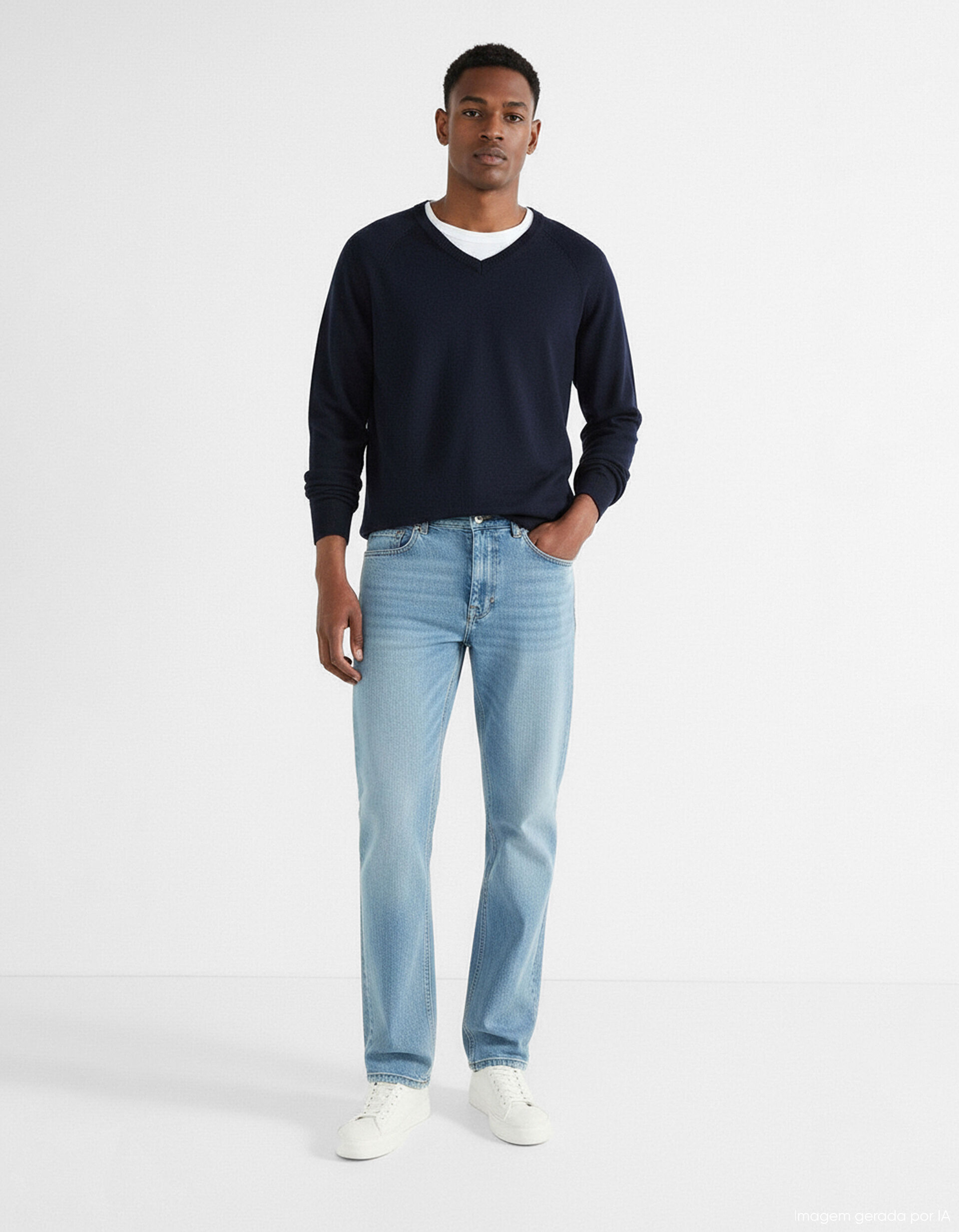 Jeans, Homem, Azul