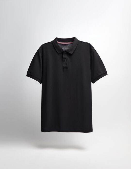 Comprar Online Polo Piquet Manga Curta, Homem, Preto