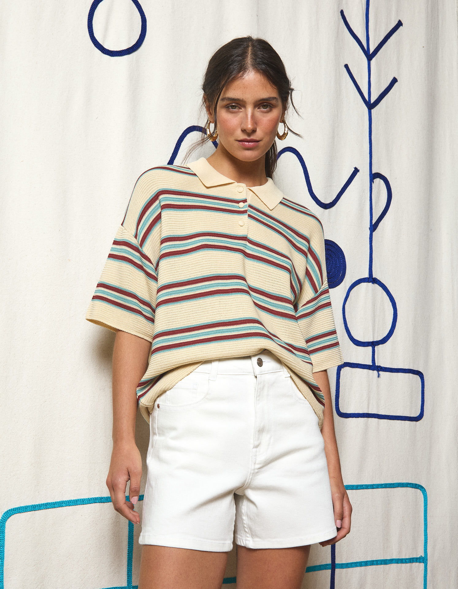Comprar Online Polo de Malha, Mulher, Bege 