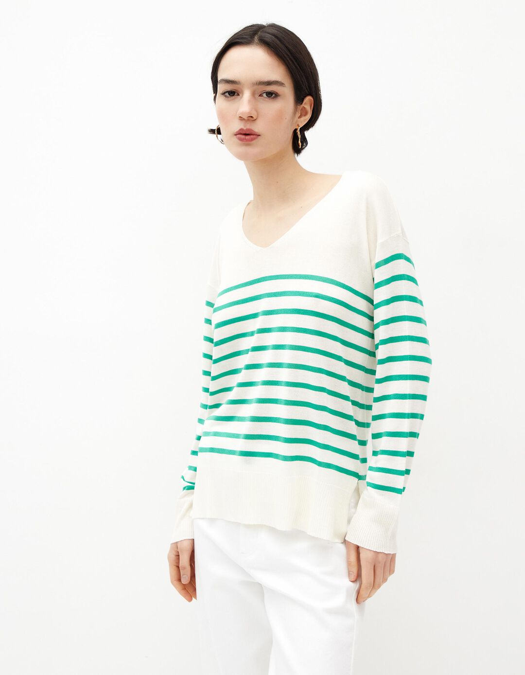Camisola Malha Fina, Mulher, Verde 