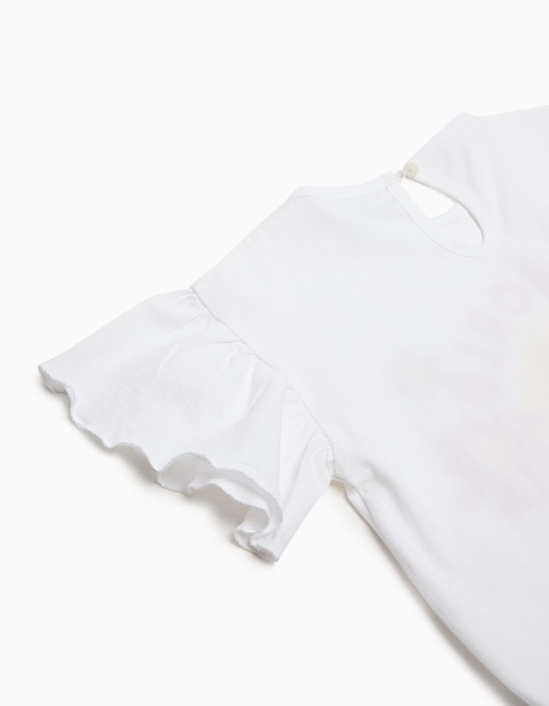 T-shirt 'Smiley World', Menina, Branco