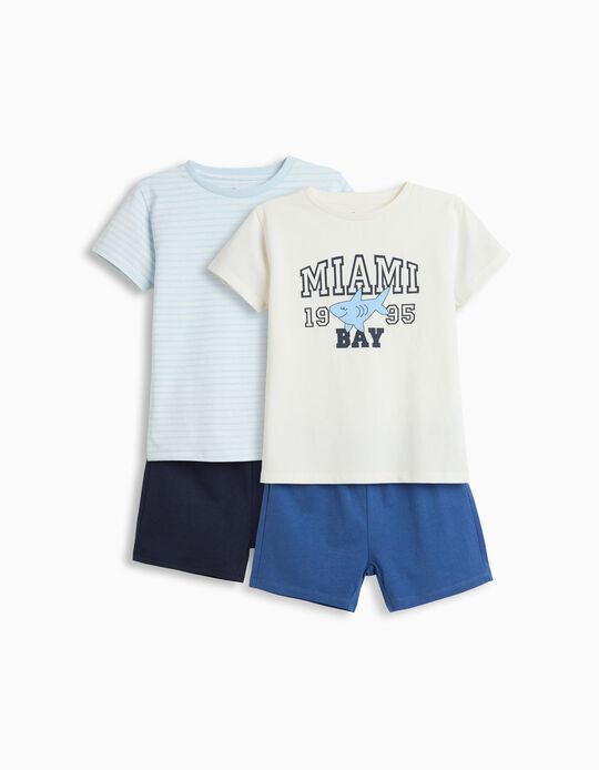 Comprar Online Pack 2 Pijamas Jersey, Menino, Branco