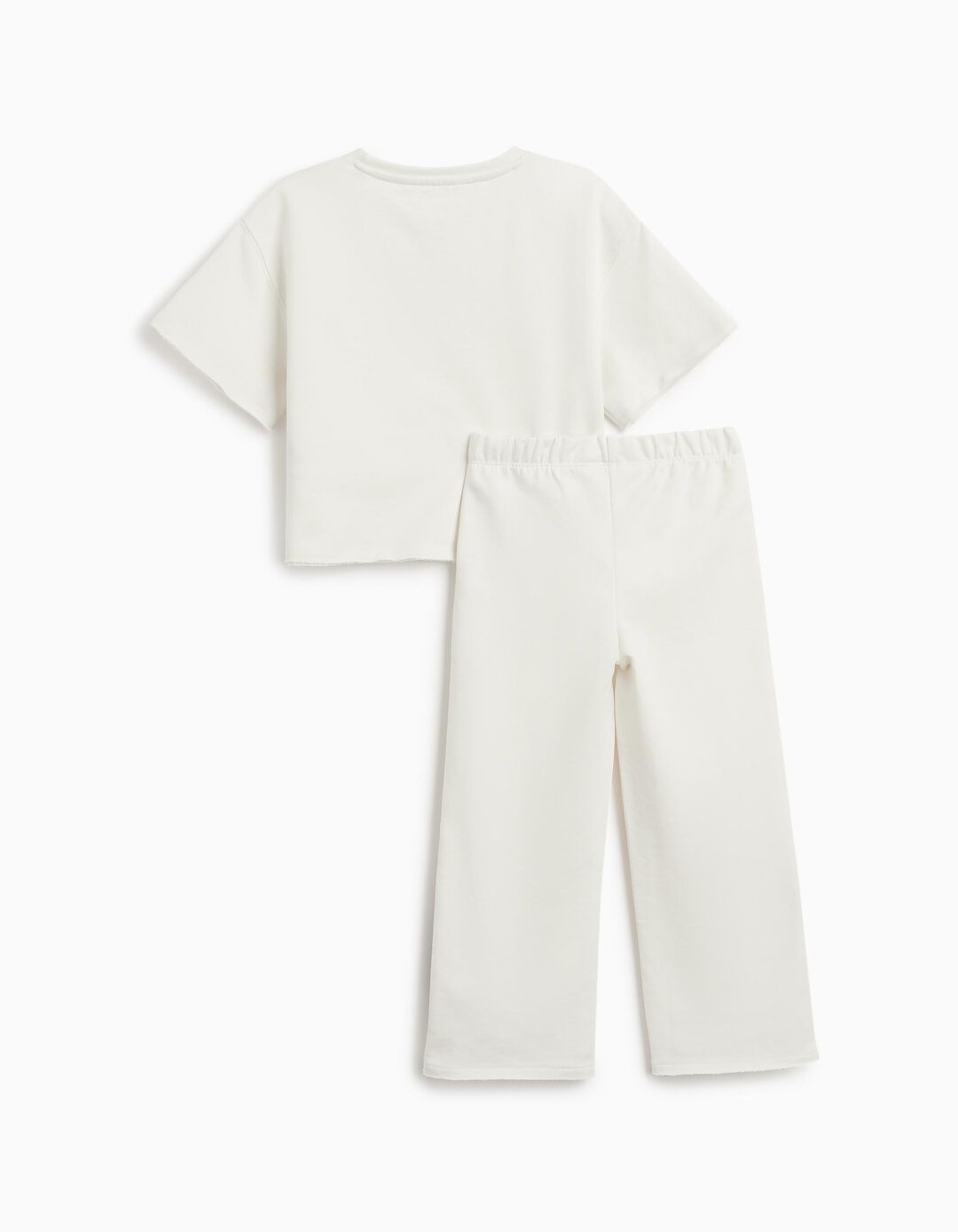 Conjunto T-shirt e Calças, Menina, Branco 