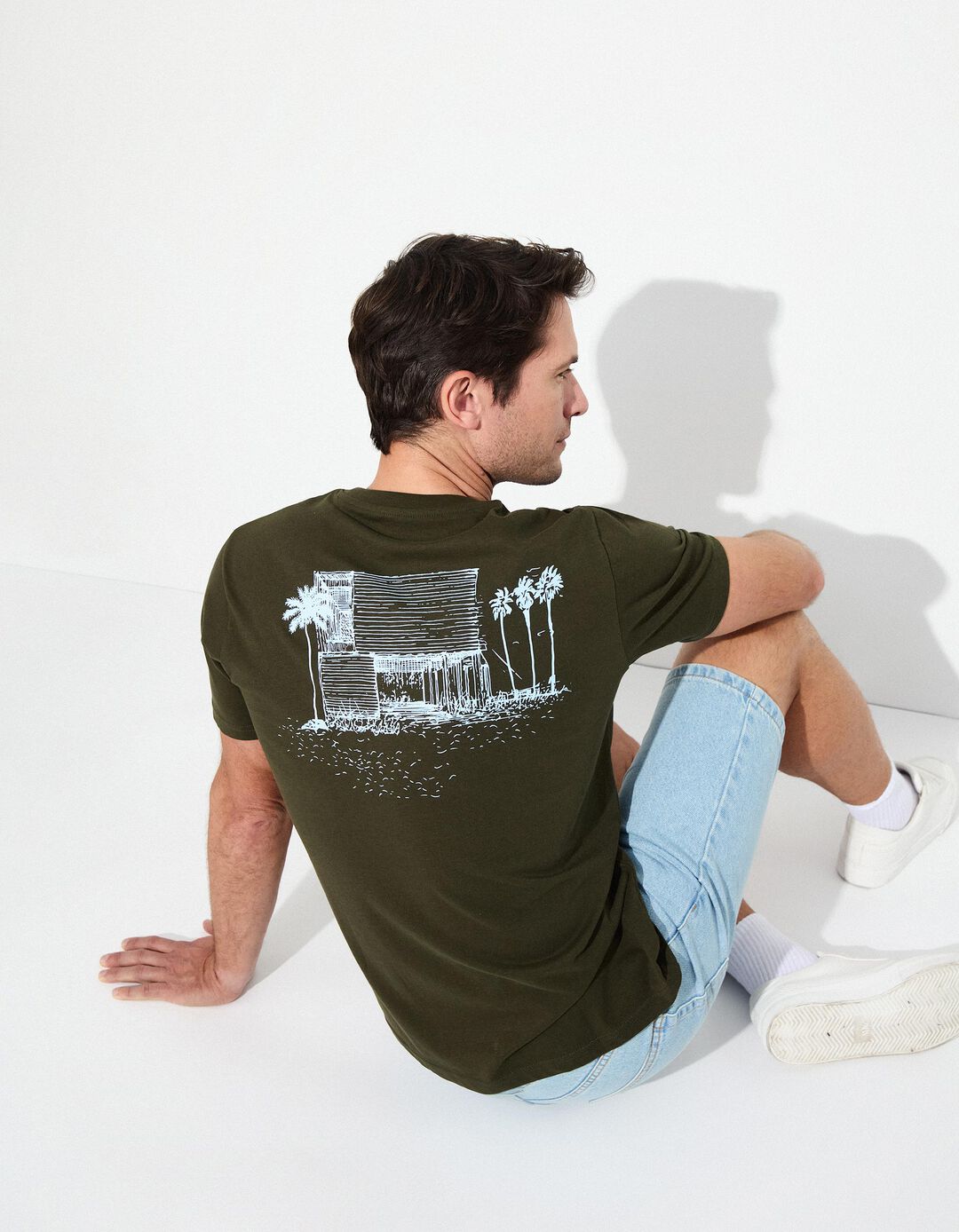 T-shirt Jersey, Homem, Verde Escuro 