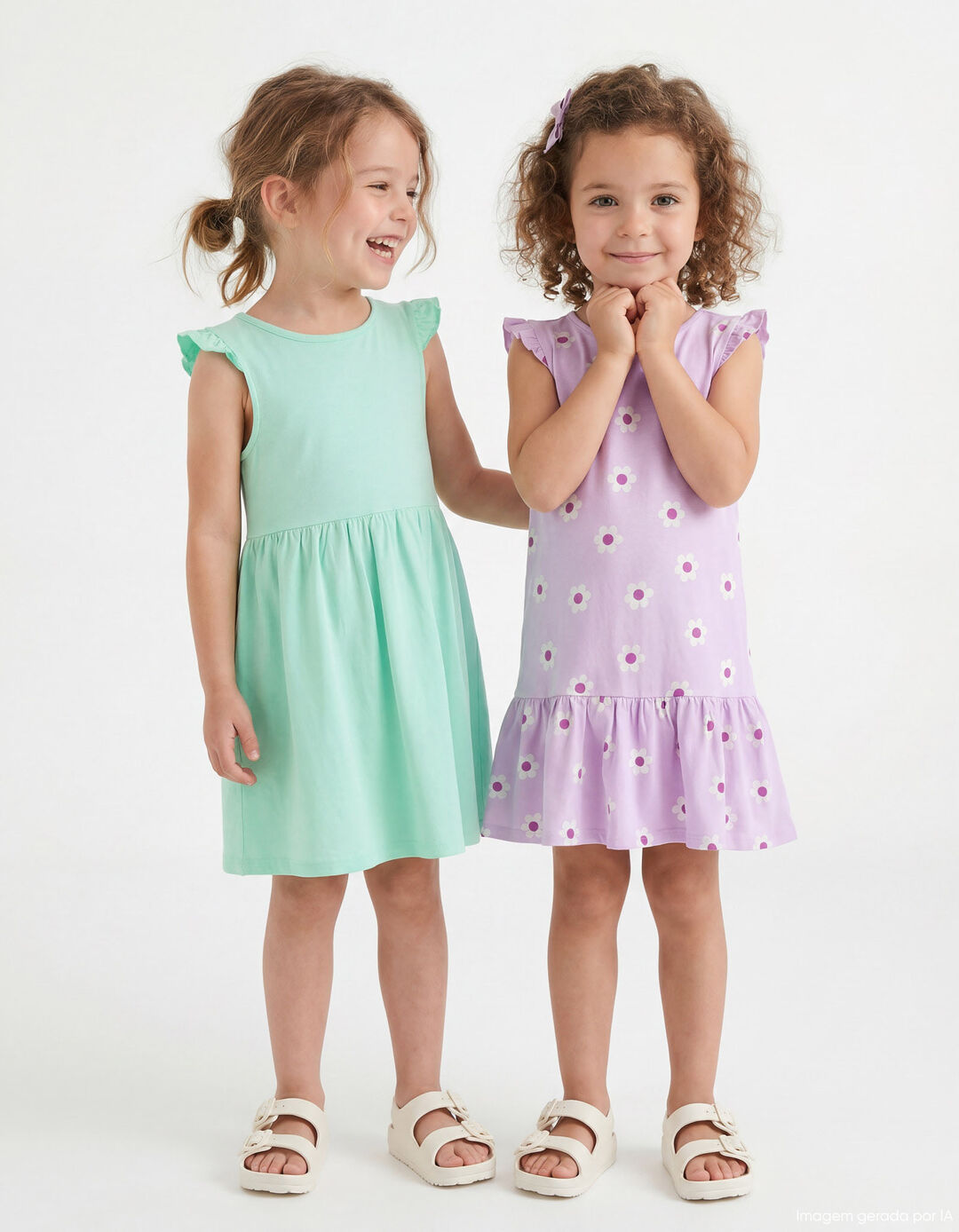 Pack 2 Vestidos, Menina, Verde Claro