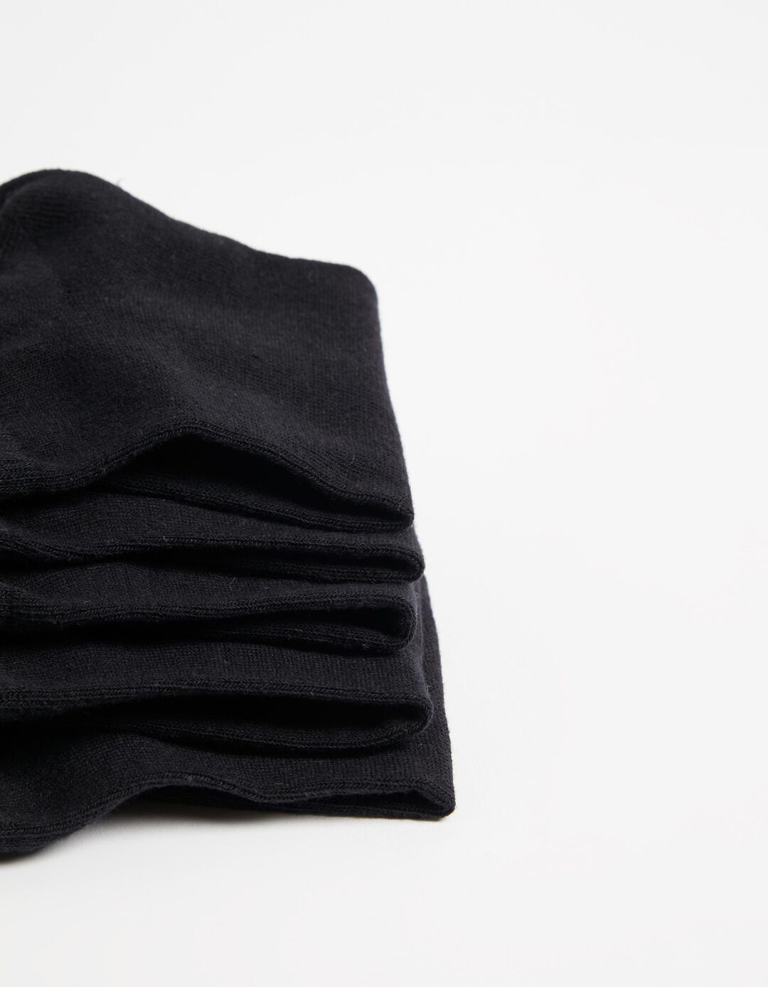 5 Meias Curtas de Algodão, Mulher, Preto