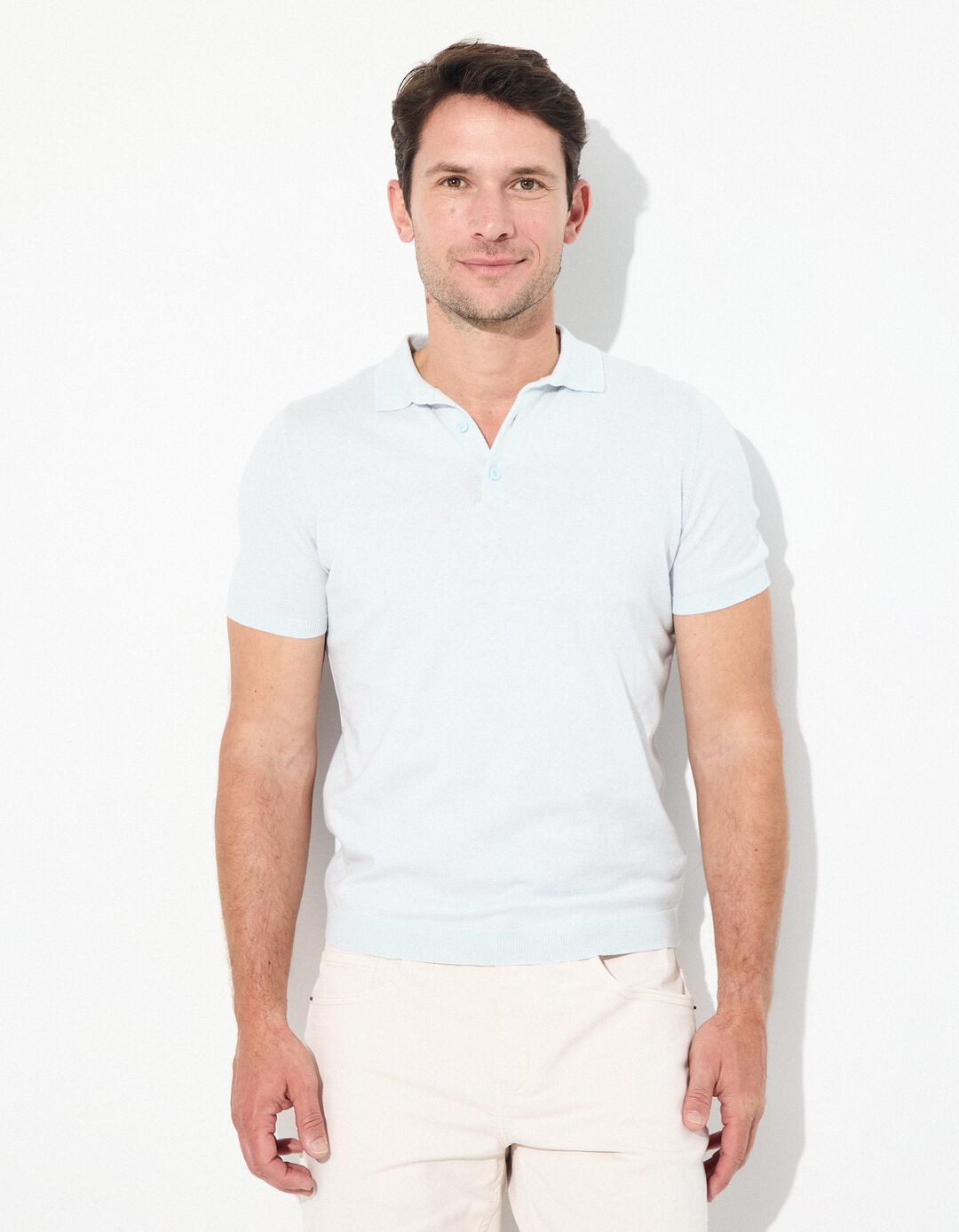 Polo, Homem, Azul Claro 
