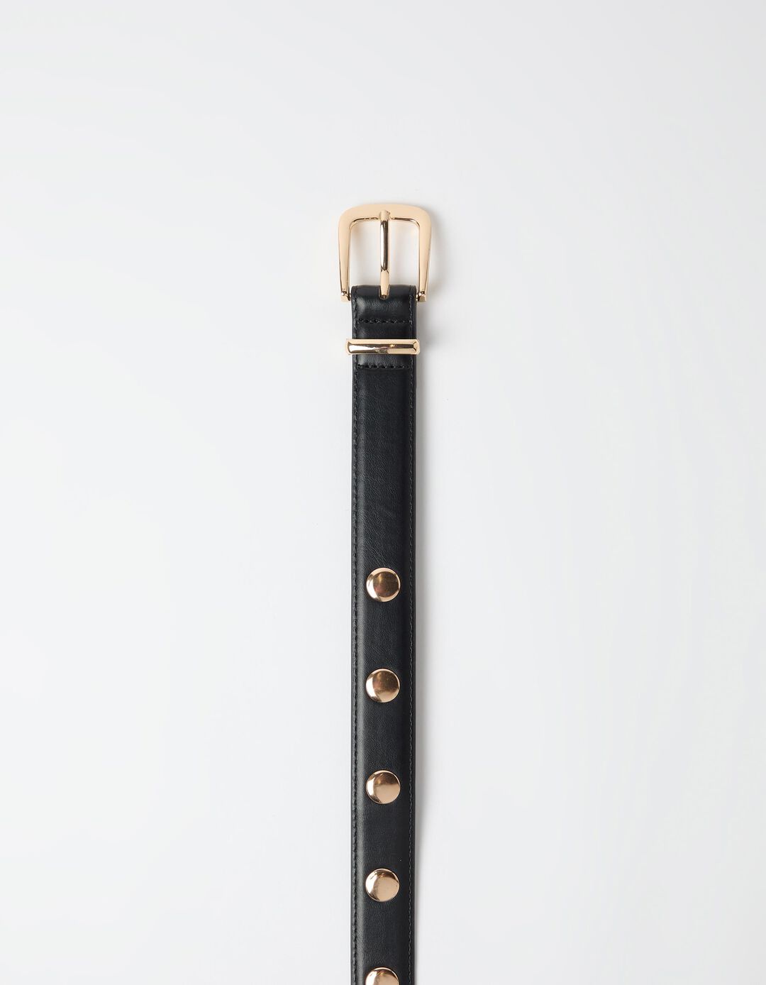 Cinto Fino Com Tachas, Mulher, Preto