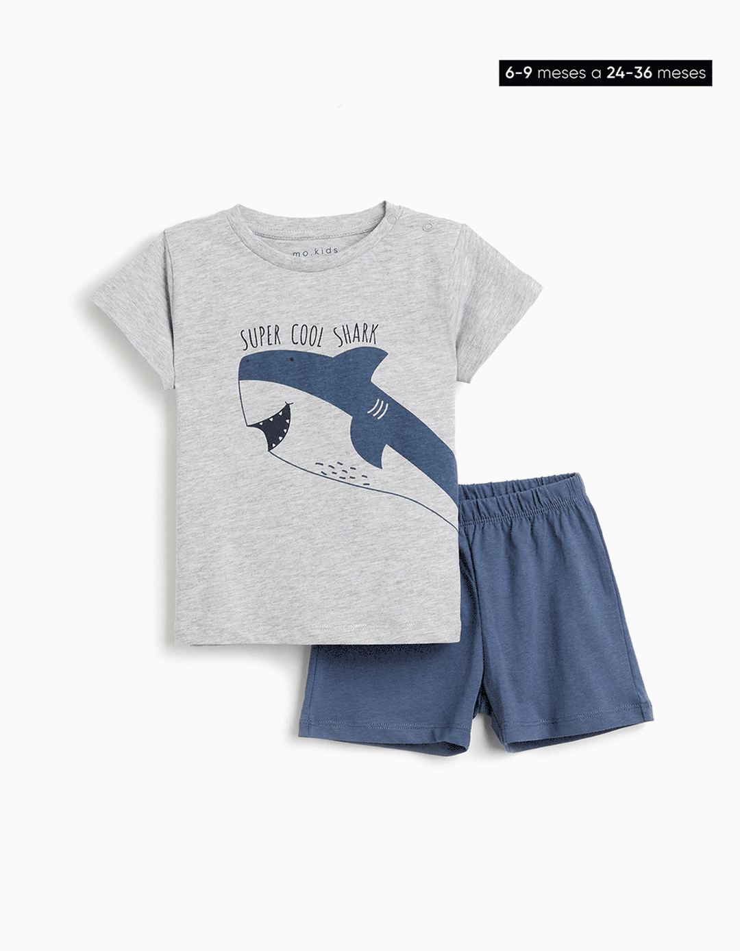 Pijama Jersey, Menino, Cinzento Claro