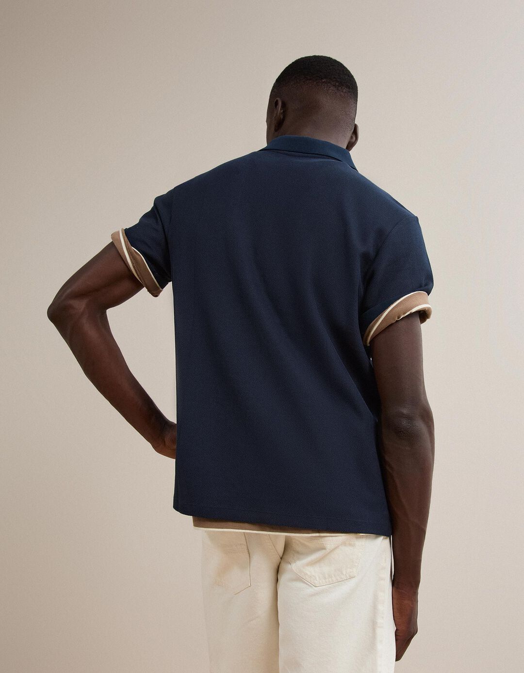 Polo com Fecho, Homem, Azul Escuro