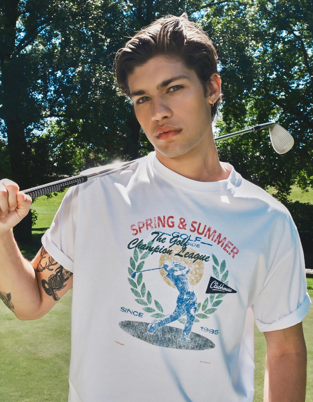 T-shirt Jersey Estampada, Homem, Branco