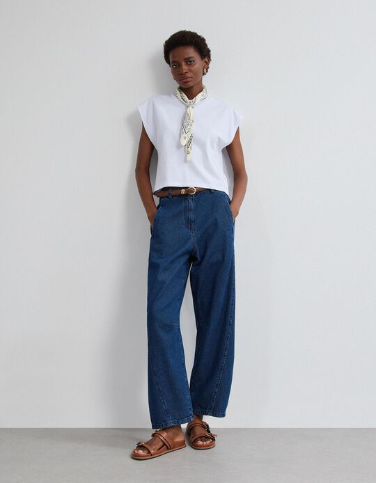 Comprar Online T-shirt Cropped, Mulher, Branco