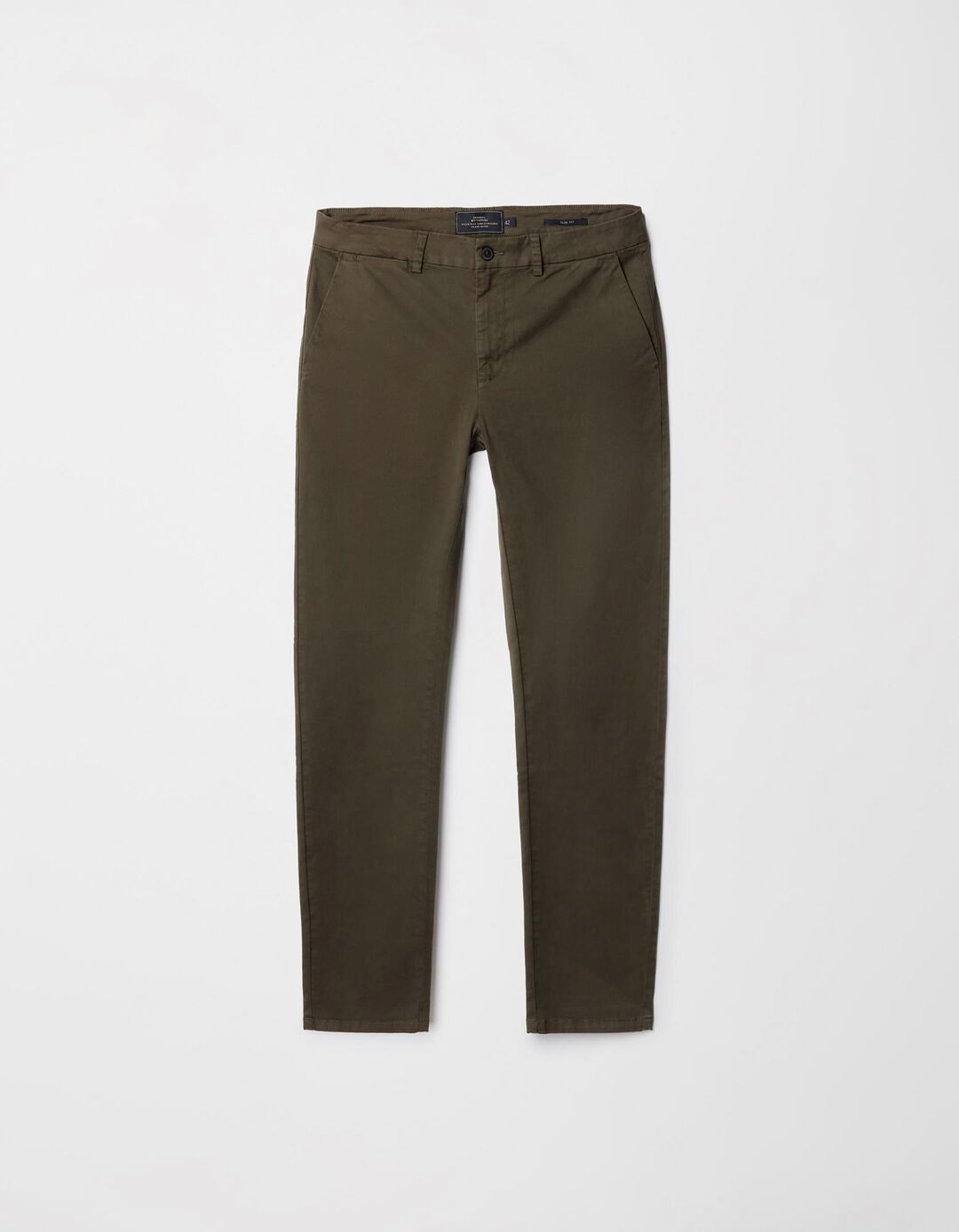 Calças Chino Slim, Homem, Verde Escuro