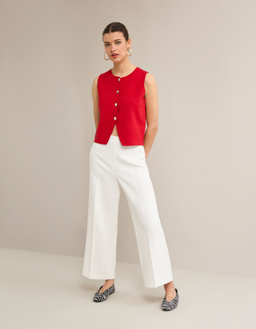 Cal&ccedil;as Culotte, Mulher, Branco