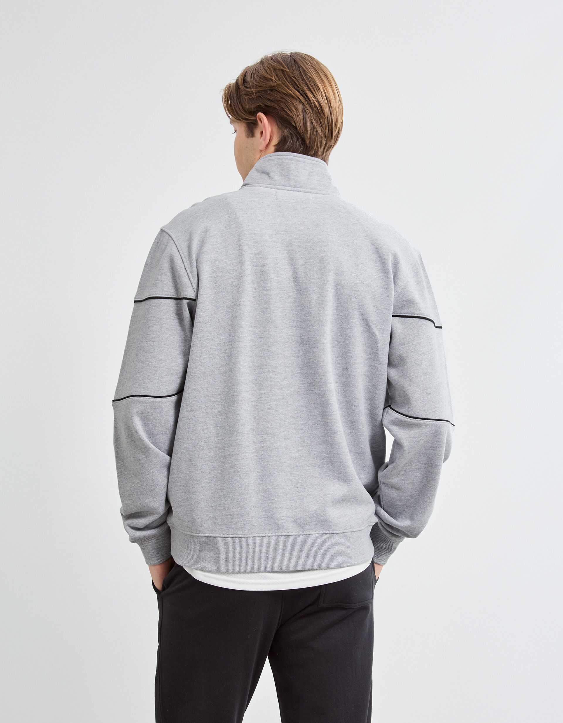 Comprar Online Sweatshirt com Fecho, Homem, Cinzento Claro