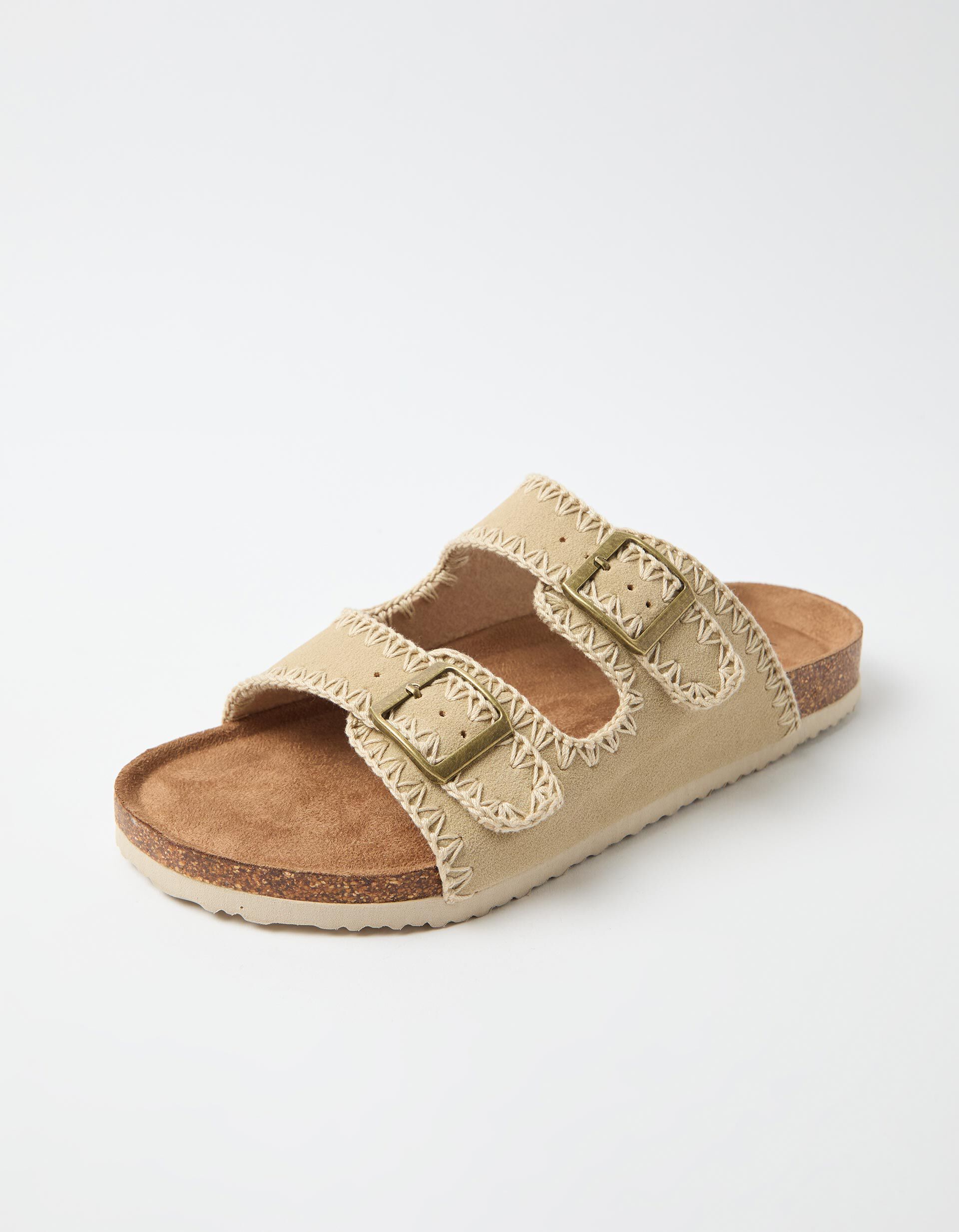 Comprar Online Sand&aacute;lias Crochet, Mulher, Bege