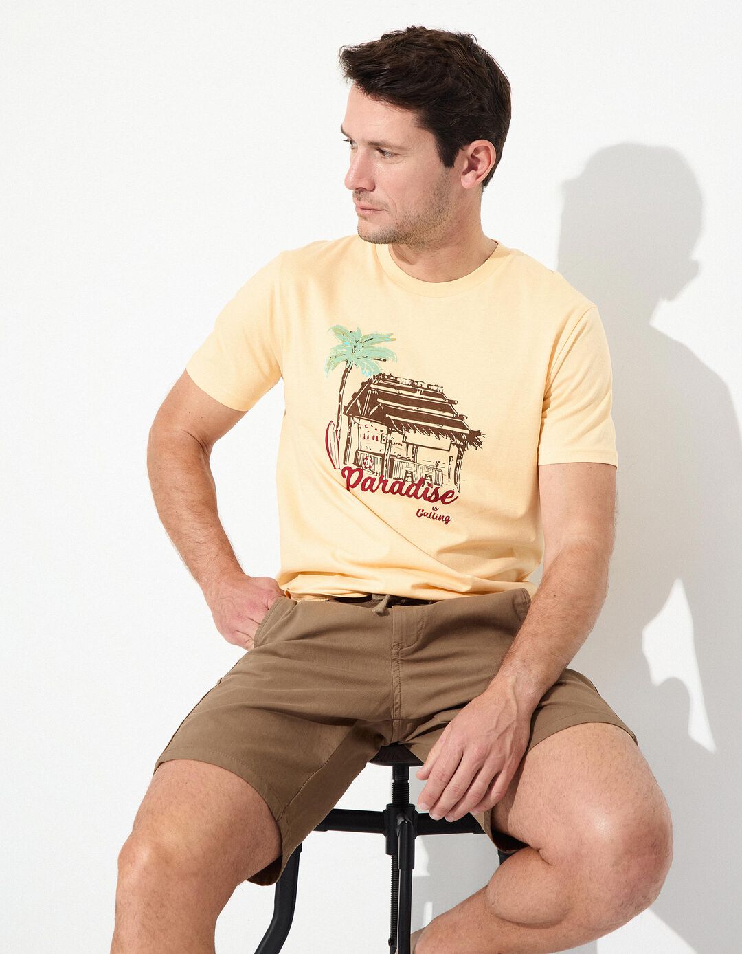T-shirt Jersey, Homem, Laranja Claro