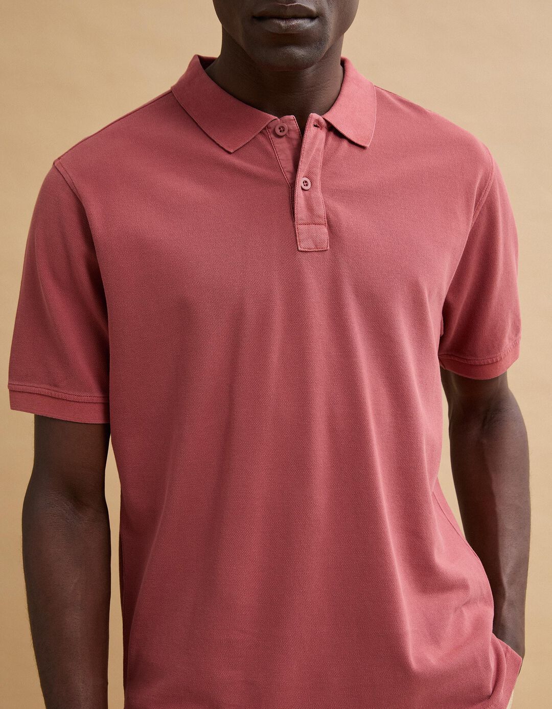 Polo Piquet, Homem, Rosa