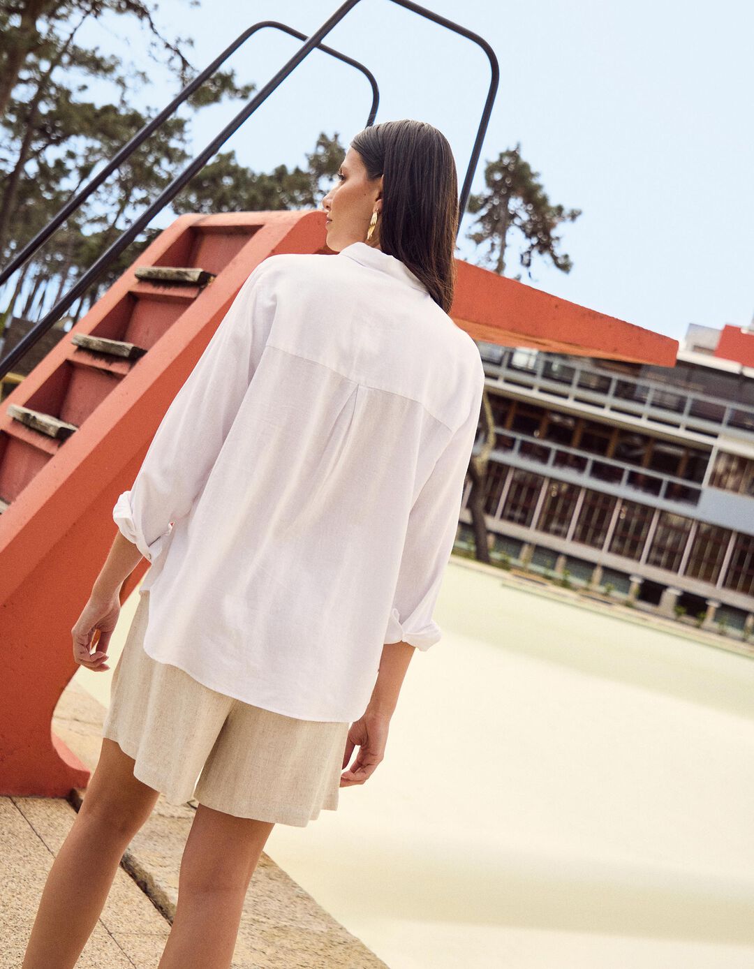 Camisa com Linho, Mulher, Branco