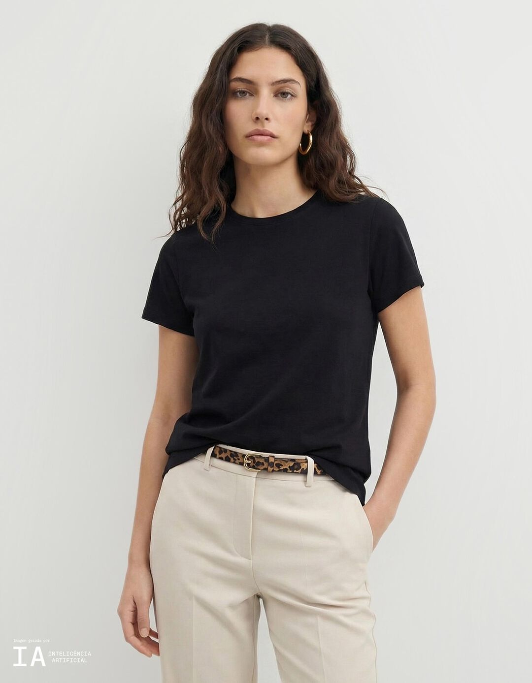 T-shirt, Mulher, Preto