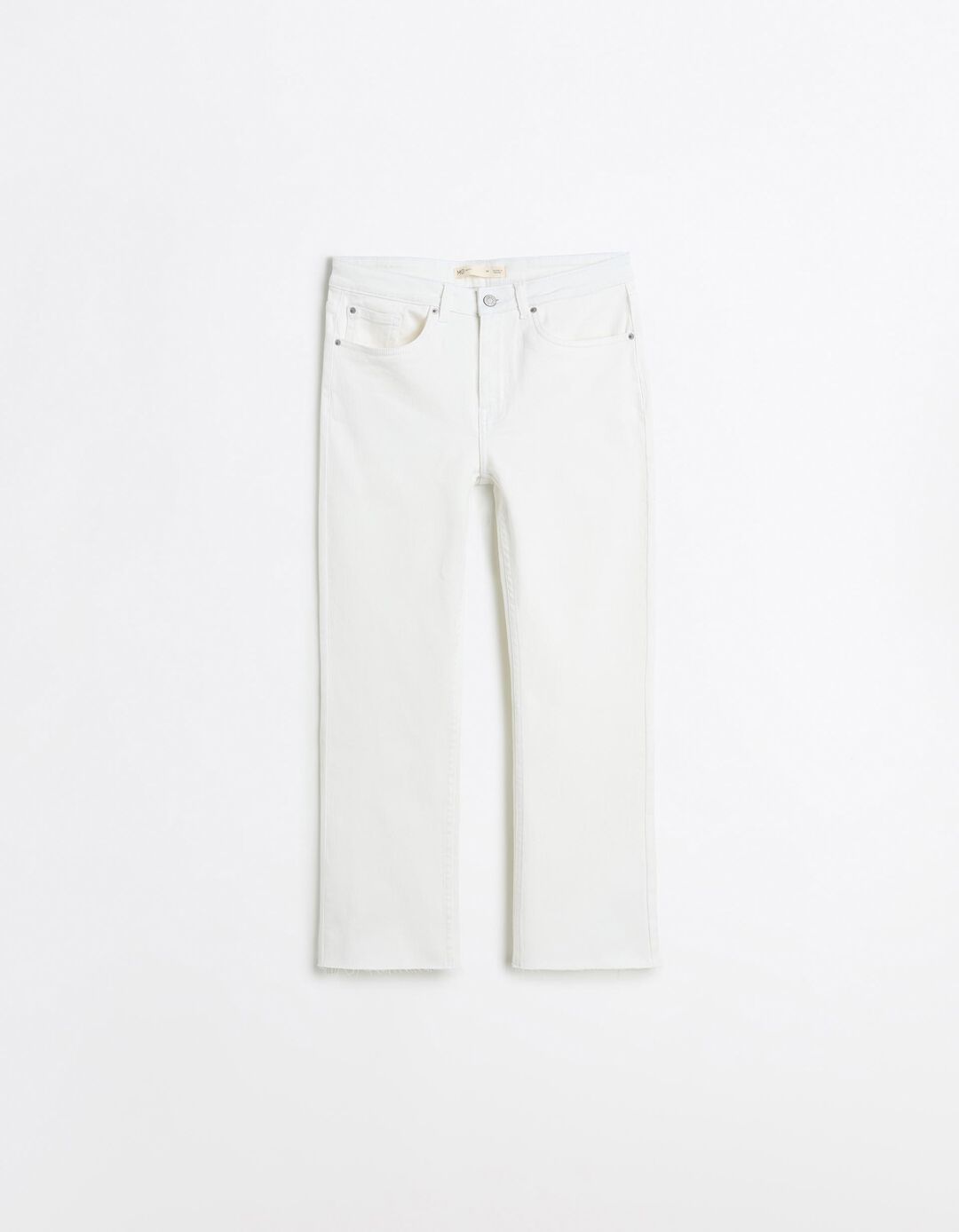 Cal&ccedil;as de Ganga 'Straight Cropped', Mulher, Branco