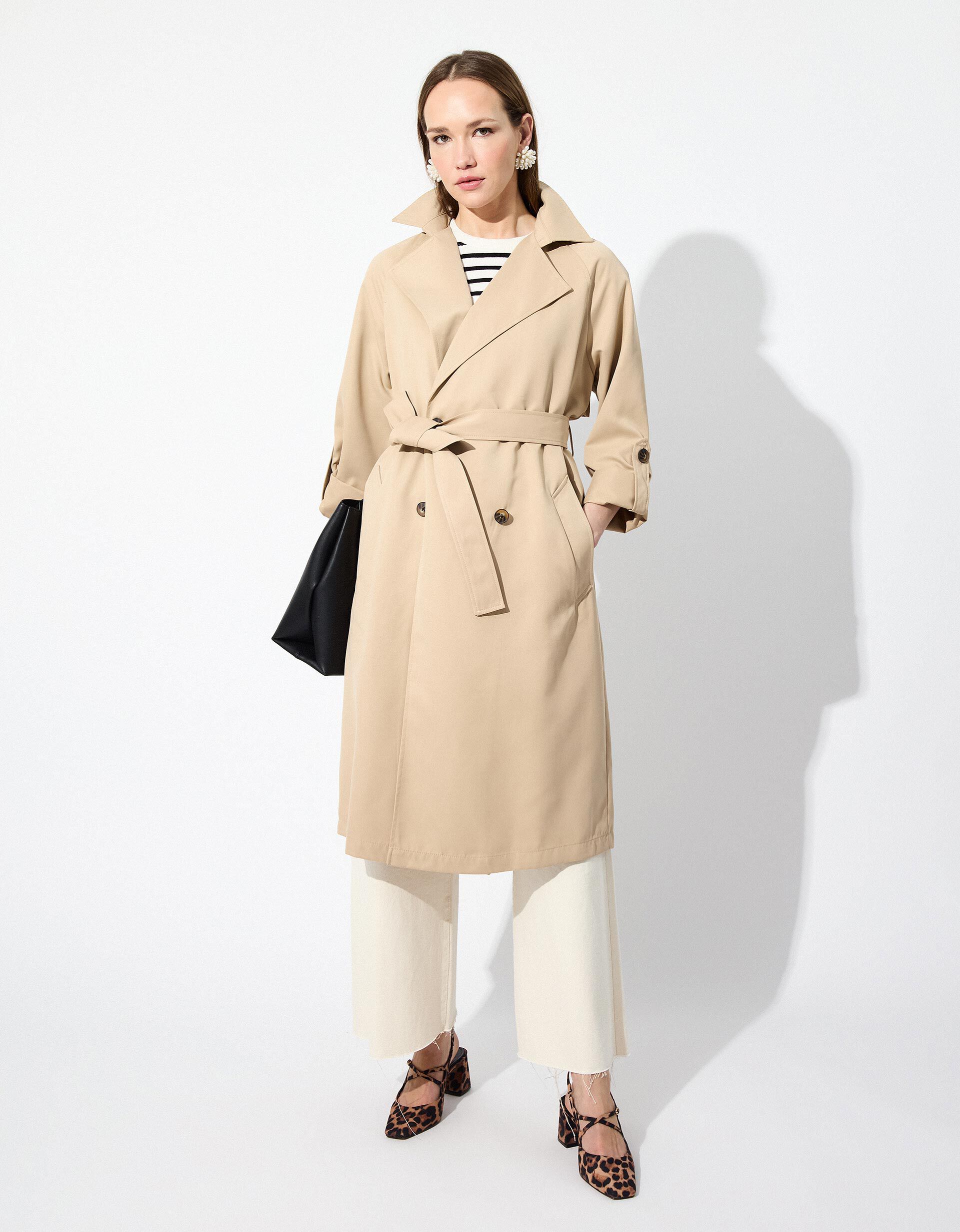 Comprar Online Gabardine Comprida, Mulher, Bege