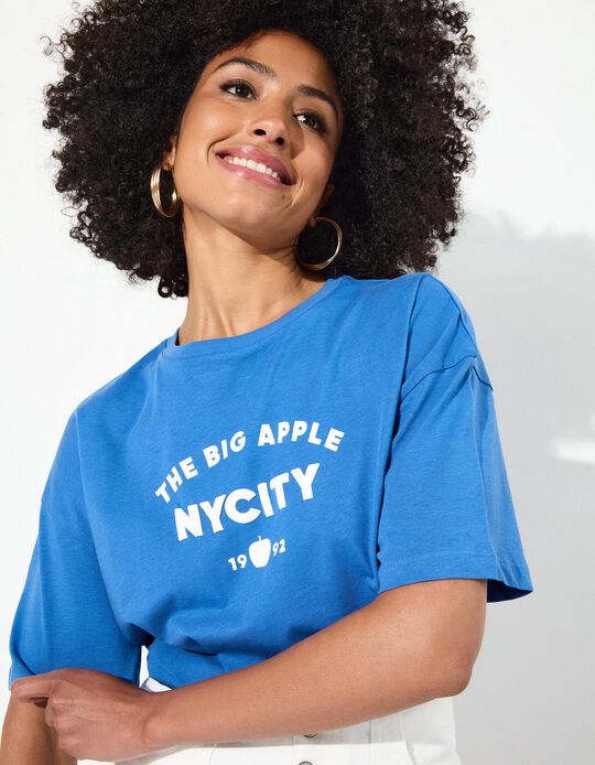Comprar Online T-shirt Print, Mulher, Azul