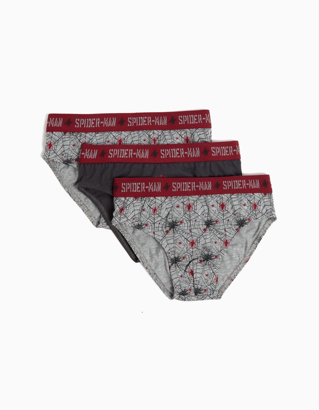 Pack 3 Cuecas 'Spider-Man', Menino, Cinzento