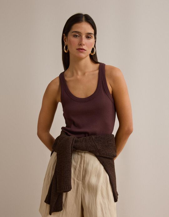 Comprar Online Tank Top, Mulher, Vermelho Escuro
