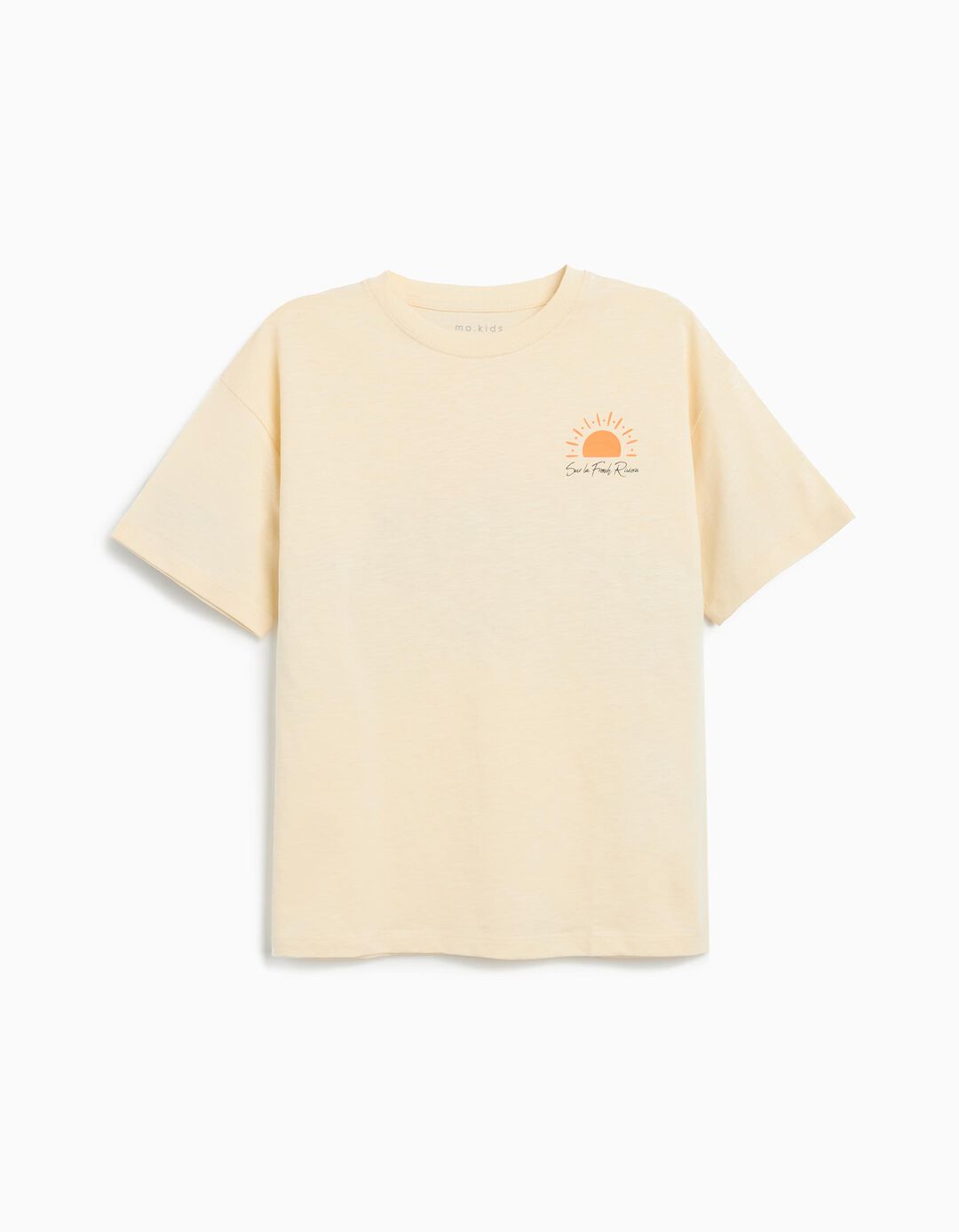 T-shirt Print, Menino, Bege Claro 