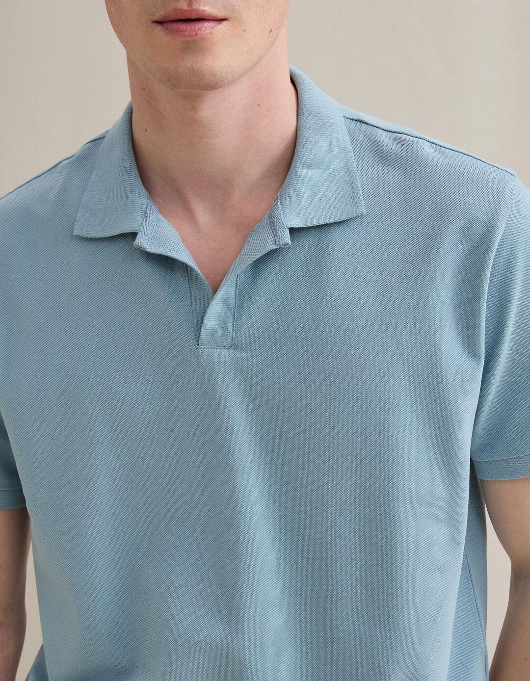 Polo Piquet, Homem, Azul Claro