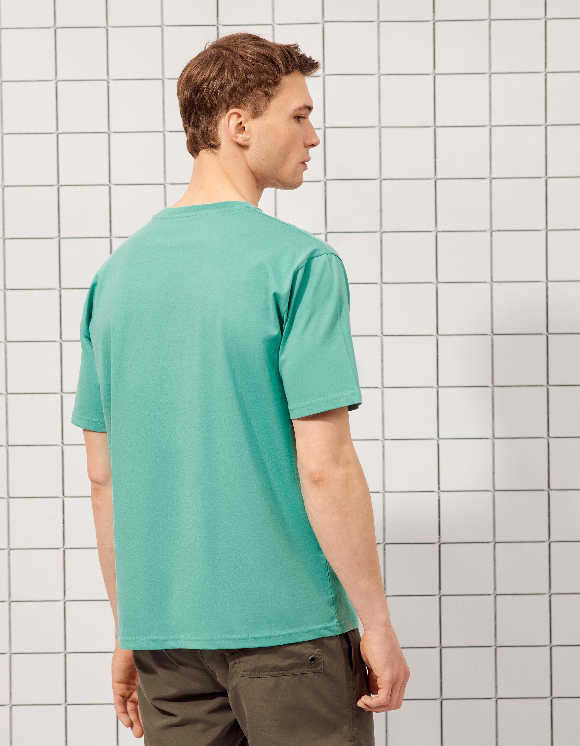 Comprar Online T-shirt Estampada, Homem, Verde Claro 
