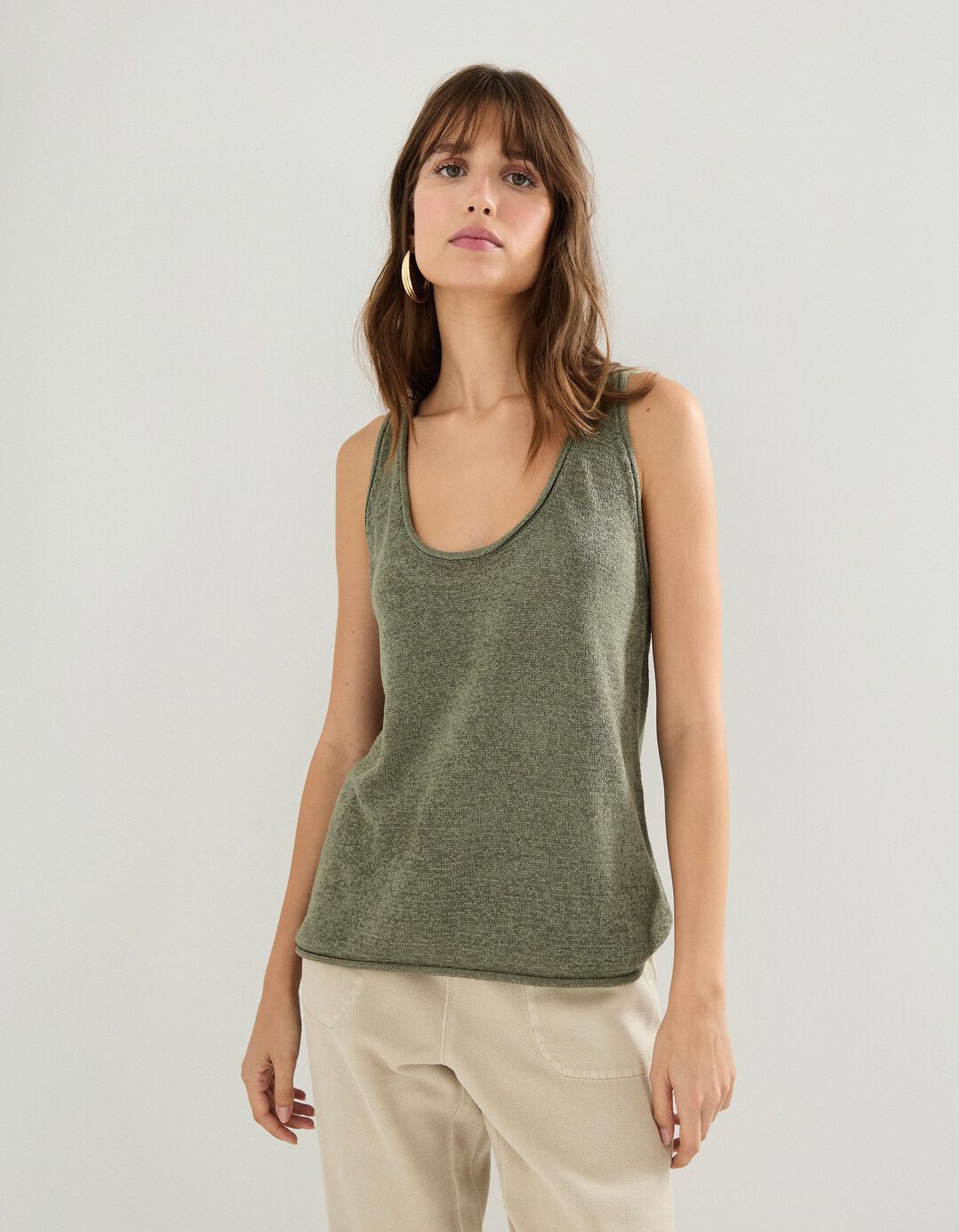 Top de Malha, Mulher, Verde Claro 