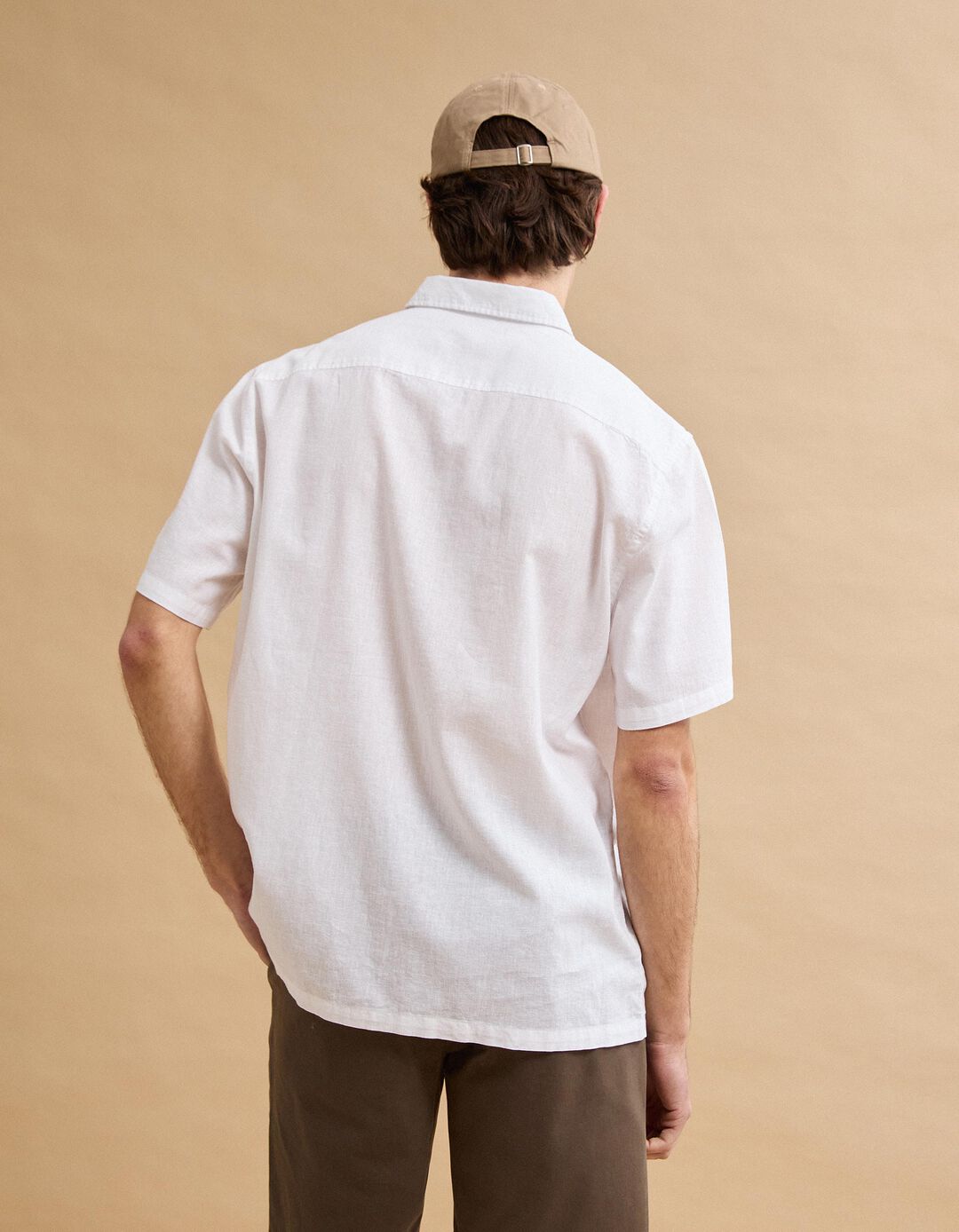Camisa com Linho, Homem, Branco