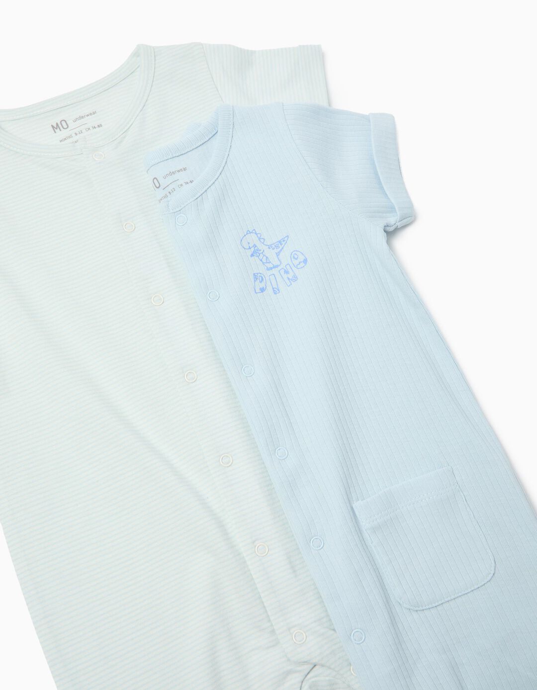 Pack 2 Macac&otilde;es, Menino, Azul Claro