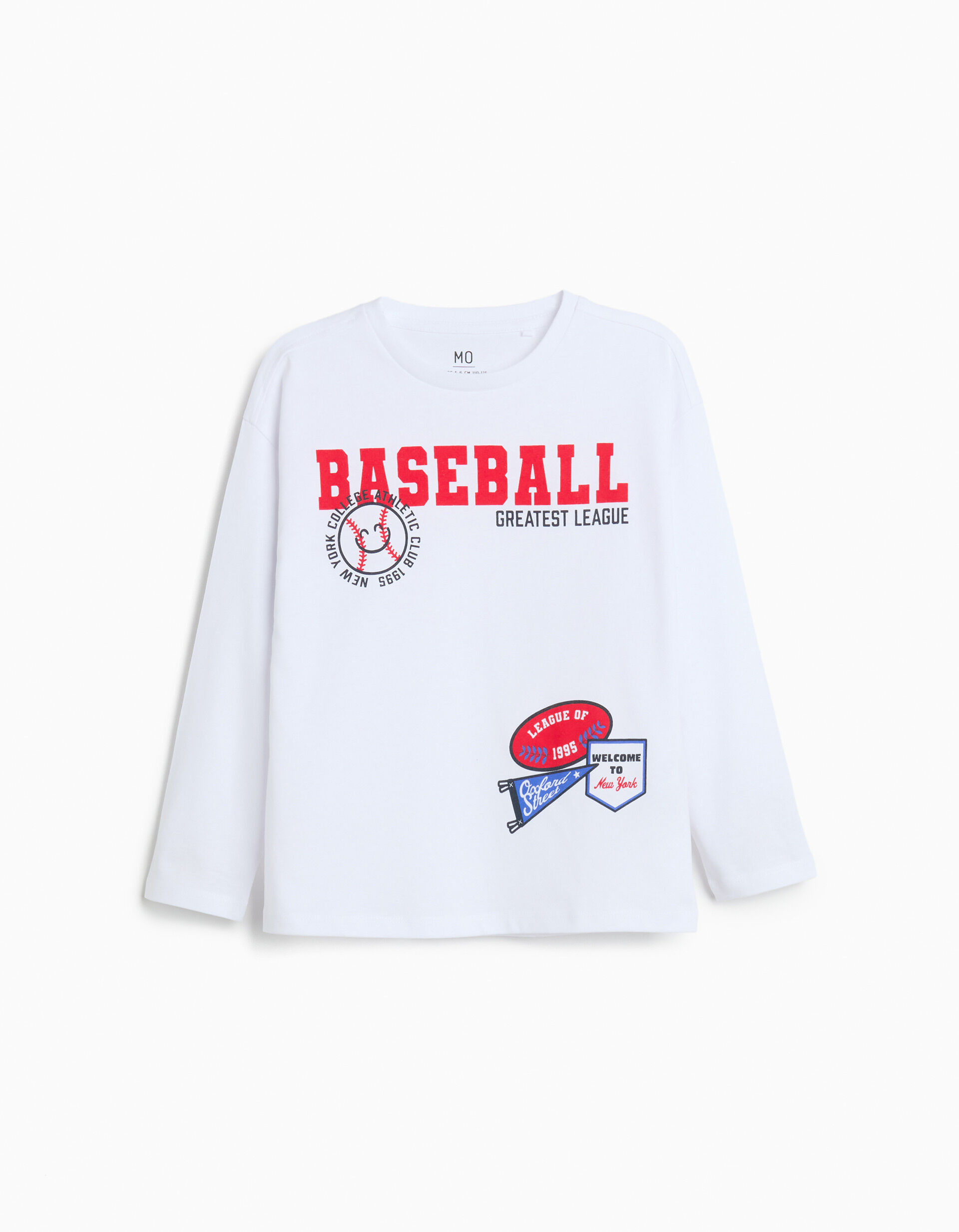 Comprar Online T-shirt de Manga Comprida, Menino, Branco
