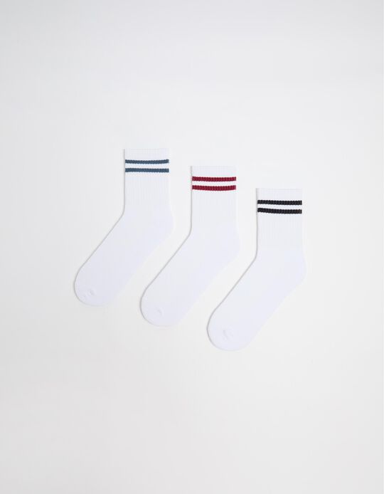 Comprar Online Pack 3 Pares de Meias Desporto, Mulher, Branco