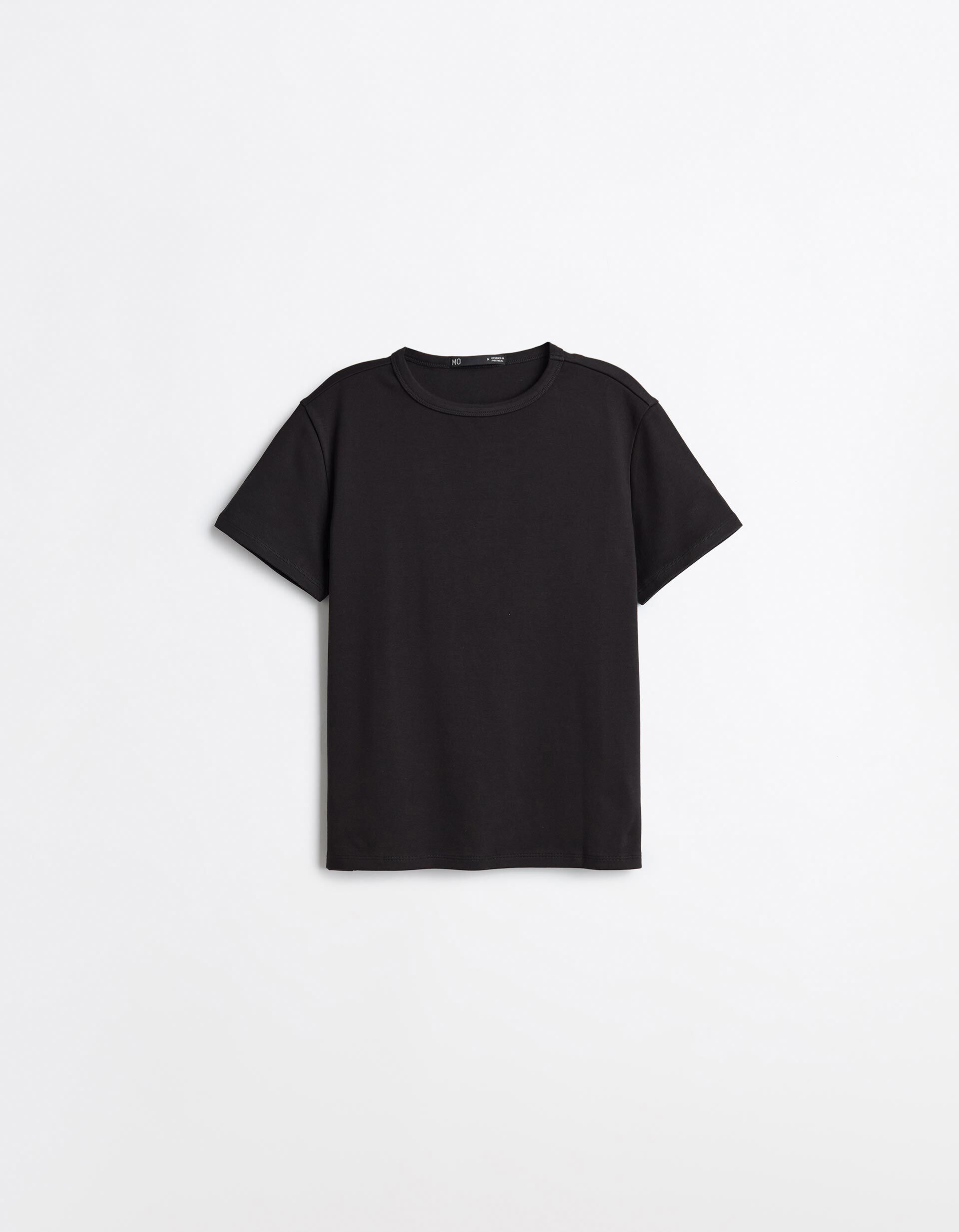 Comprar Online T-shirt Interlock Manga Curta, Mulher, Preto