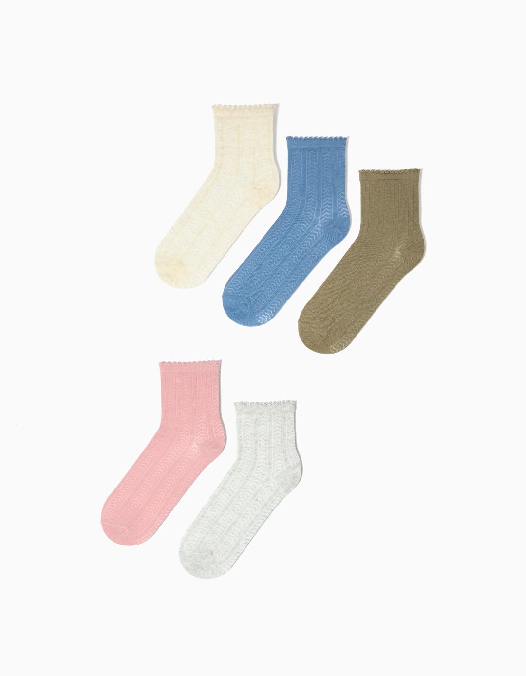Pack 5 Pares de Meias, Menina, Multicolor