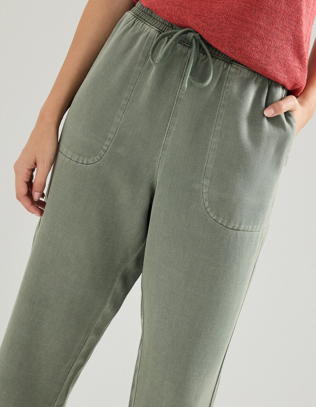 Calças Joggers, Mulher, Verde Claro