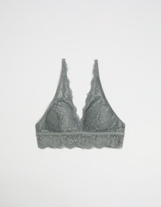 Comprar Online Soutien Bralette Renda, Mulher, Cinzento Escuro