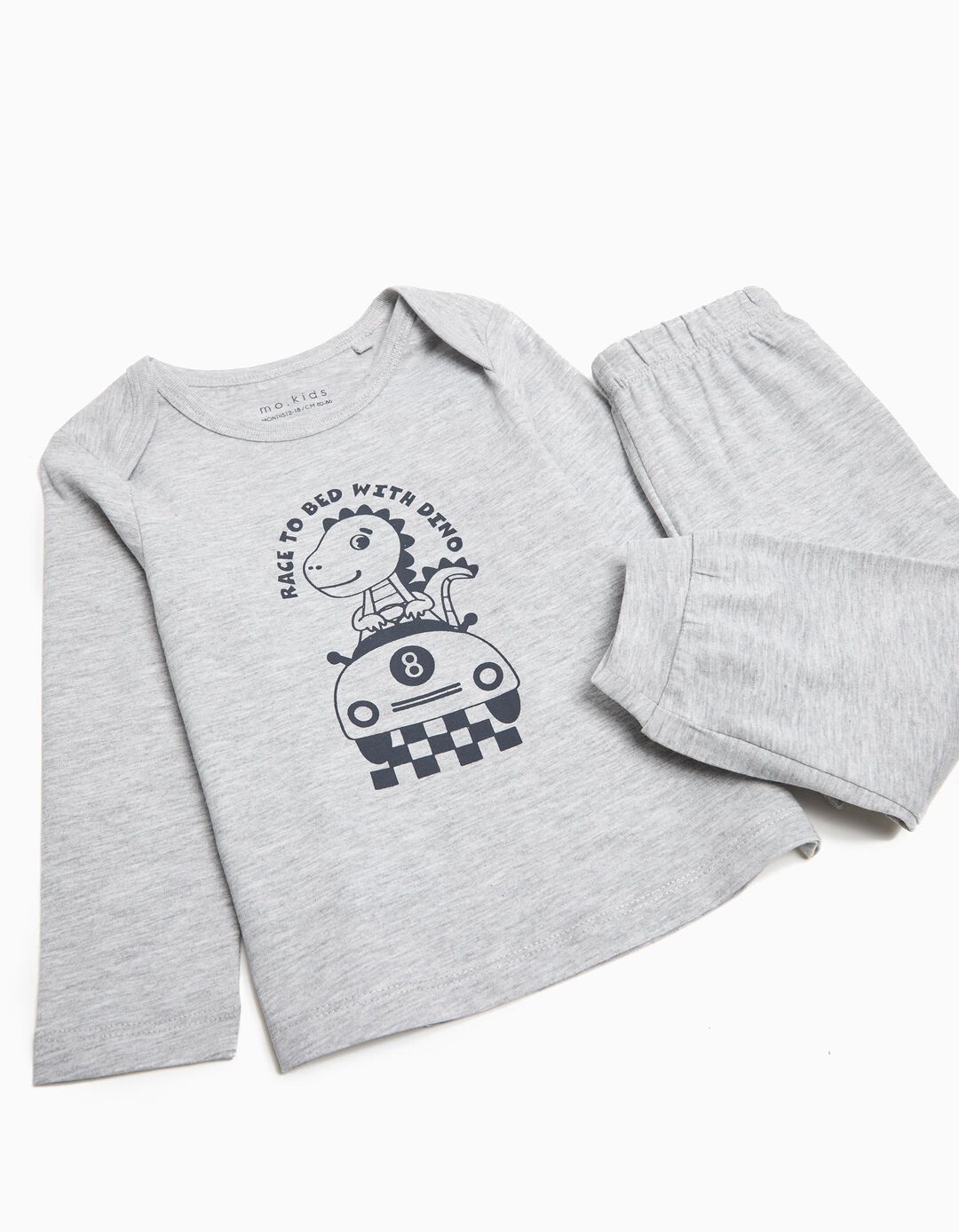 Pijama Jersey, Menino, Cinzento Claro
