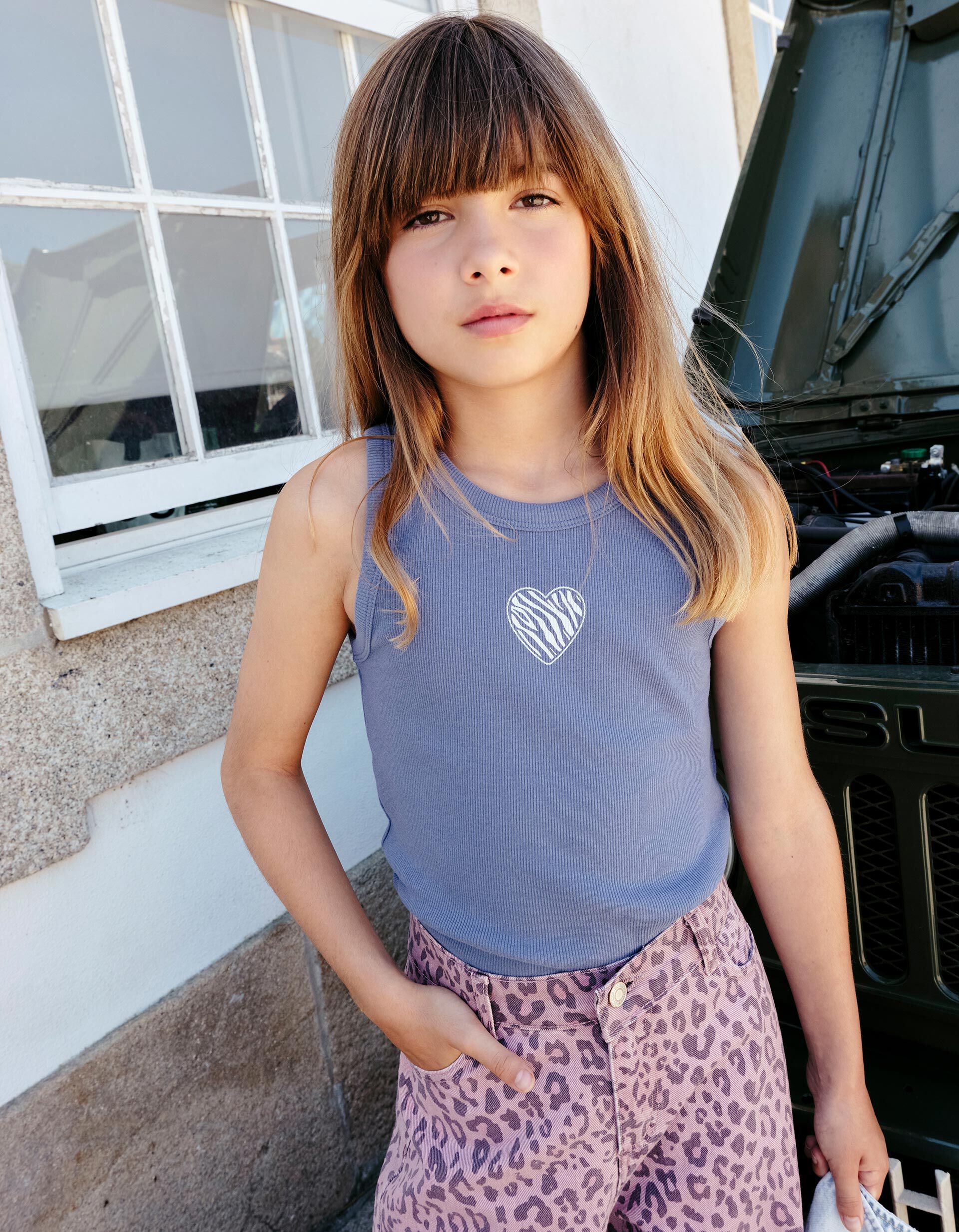 Comprar Online Tank Top Canelado, Menina, Azul Escuro