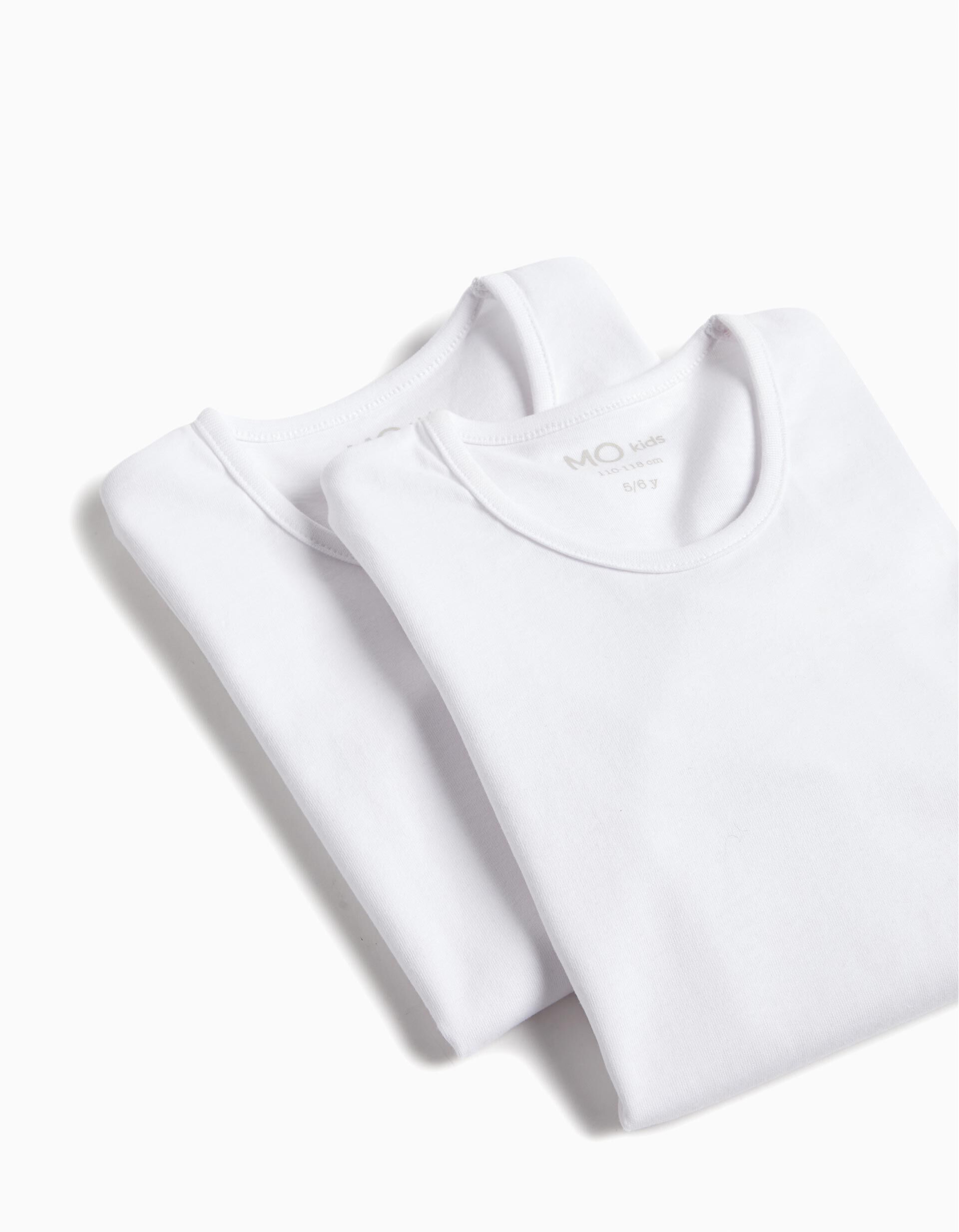 Comprar Online Pack 2 Camisolas Interiores de Manga Comprida, Menina, Branco